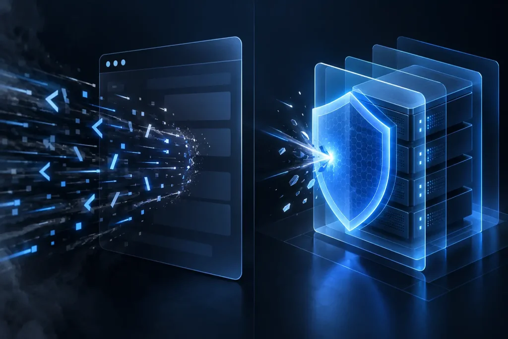 XSS y SQL Injection representados como amenazas contra un navegador y una base de datos